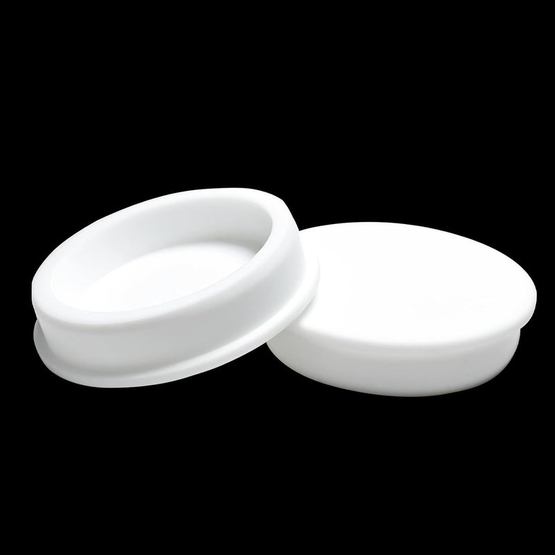 BOPOREAE 2 Pcs 73.6 mm/2.9 in Silicone Rubber Plug for 72.6 mm Round Holes, Waterproof T Type Rubber Stoppers, Soft Flexible Bottle Seal Plugs Tube Pipe End Caps Inserts Bathtub Jet Cover, White - Image 1